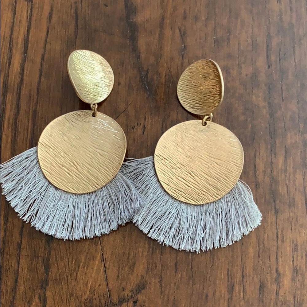 Gold statement earrings